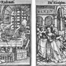 El hombre rico y La Reina (Danza de la muerte) - Hans Holbein El Joven