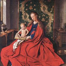 Madonna con el niño leyendo - Jan van Eyck