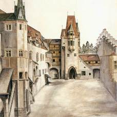 Patio del antiguo castillo en Innsbruck - Albrecht Durer