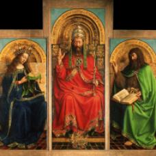 Políptico de Gante (Dios Omnipotente junto a la Virgen María y San Juan Bautista) - Jan van Eyck