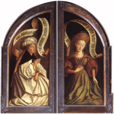 Políptico de Gante (Sibila Eritrea y Sibila Cumana) - Jan van Eyck